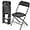 4 Pack, variant on AINUO 4 Pack Black Plastic Folding Chairs, Heavy Duty Steel Frame Portable Stackable Seats, 350lbs Weight Capacity, Ideal for Indoor Outdoor Wedding Party Picnic Office Dining Use