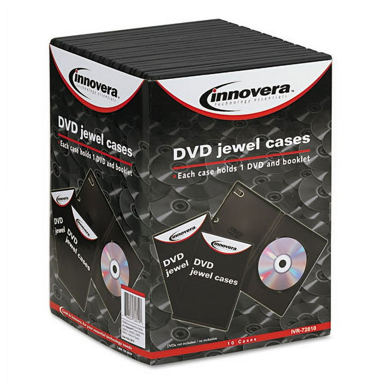 Standard Dvd Case, Black, 10/pack | Bundle of 5 Packs - Walmart.com