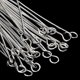 thumbnail image 2 of 100 ± Eyepins chapados en plata, alfileres para ojos, agujas, 35 mm, hallazgos de joyería de granel Hugo Artesanía, 2 of 9