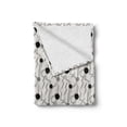 thumbnail image 2 of Abstract Soft Flannel Fleece Blanket, Pastel Toned Background with Curvy Streamlines and Circular Elements, Cozy Plush for Indoor and Outdoor Use, 70" x 90", Eggshell Black and Grey, by Ambesonne, 2 of 6
