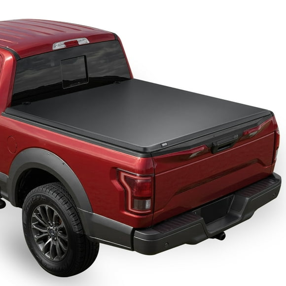 VEVOR Soft Roll-Up Truck Bed Tonneau Cover, Compatible with 2017-2025 Ford F-250/350/450 Super Duty, Fits 6.8 ft (6 ft 10 in/82 in) Bed, Triple-Layer PVC Tonneau