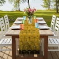 thumbnail image 4 of Table Runners 72 Inches Long Dress Scarves, Yellow Geometric Farmhouse Kitchen Table Runner, Coffee Tablerunners, Modern Abstract Art Ombre 14x72 Inch, 4 of 9