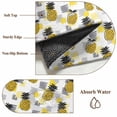 thumbnail image 6 of Round Area Rug 6 Ft, Summer Pineapple Washable Non-Slip Circle Carpet for Living Room/Bedroom, Tropical Plants Fruit Yellow Grey Blocks Low-Profile Indoor Mats Collection Rugs for Residential, 6 of 7