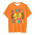 thumbnail image 4 of PMVFHDE Hauts d'Été pour Fille 2025 Hauts d'Été Tendance pour Filles T-Shirts Graphiques pour Filles T-Shirts à Manches Courtes pour Filles Imprimé Enfants Col Rond Manches Courtes Amples T Orange, 10-11 Ans, 4 of 4