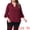 Burgundy, variant on DARING DIVA Women's Plus 3/4 Bell Sleeve Notch Chiffon Tunic Shirts 1X Navy Blue
