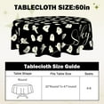 thumbnail image 6 of Spooky Round Tablecloth 60 inch Halloween Table Cloth Ghost Table Cloths Halloween Decorations for Home Kitchen Dining Black, 6 of 6