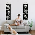 thumbnail image 6 of Pack of 2 Skull in Dark Tapestries Skull Vertical Bohemian Tapestry Mystical Skull Bohemian Tassel Tapestry Wall Hanging for Bedroom Living Room Home 13 x 51 Inch DIY Making, 6 of 9