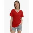 thumbnail image 3 of Womens T Shirts Short Sleeve V-Neck Shirts Cute Fit Summer Casual Tee Tops, 3 of 6