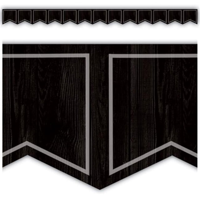 Teacher Created Resources TCR8905 Black Pennants Die-Cut Trim Border