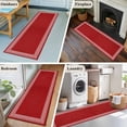 thumbnail image 5 of 2'x6' Rug Runners for Hallways Kitchen, Red Retro Greek Key Non Slip Entryway Beside Floor Carpet Runner, Geometric Greece Ancient Rustic Washable Laundry Room Bedroom Throw Rugs Mat for Family Pet, 5 of 8