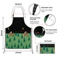 thumbnail image 3 of Green Bigfoot and Campfire Pattern Apron-Garden Aprons for Women with Pockets-Cotton Linen Waterproof Kitchen Cooking Gardening Aprons Adjustable for Kitchen,Cooking,BBQ and Salon 33x27 Inch, 3 of 7