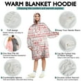 thumbnail image 5 of Red Baseball Terms Pattern Wearable Oversized Blanket,Wearable Blanket Hoodie for Adults,Cozy Hooded Blankets with Super Pockets,Super Warm Fuzzy Pullover for Women & Men, 5 of 6