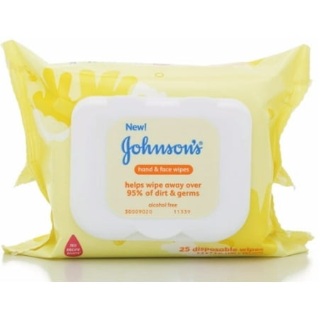6 Pack - JOHNSON'S Hand & Face Wipes 25 Each