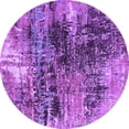 thumbnail image 1 of Ahgly Company Indoor Round Oriental Purple Industrial Area Rugs, 4' Round, 1 of 4