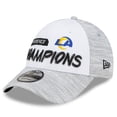 thumbnail image 3 of Men's New Era White/Heathered Gray Los Angeles Rams 2021 NFC Champions Locker Room 9FORTY Snapback Adjustable Hat, 3 of 7