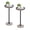 Greige + Black, variant on Small Round Side Table, Drink Table, Coffee Martini Table with Pedestal Accent for Small Spaces in Living Room, Bedroom, Sofa Couch, Rustic