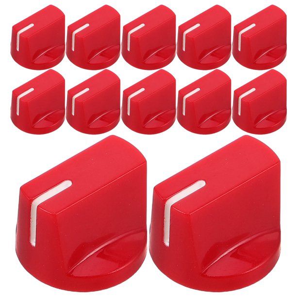 Houderco 12Ud Perillas Plasticos Para Volumen Guitarra Electrica Color Rojo Compacto
