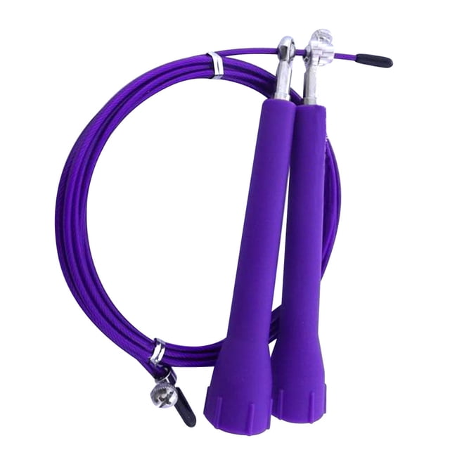 fastboy Speed Skipping Wire Rope Indoor Outdoor Jumping Rope Weight Loss Exercise Home Gym Workout Tool, Purple
