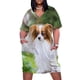 thumbnail image 1 of Retrato de un papillon puretred dog vestido holgado con bolsillo vestido Morado para mujer verano, 1 of 6