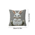 thumbnail image 3 of Home Cute Little White Rabbits Printed Lumbar Pillows Includ Pillowcase and Insert Removable and Washable Back Cushion for Sofa Bed Office Nap Home Essentials, 3 of 6