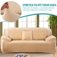 thumbnail image 2 of Shanna Stretch Sofa Slipcover Non Slip Couch Covers for 1 2 3 4 Seater and Sectional Couch, Sofa Furniture Protector(4 Seater,Beige), 2 of 7