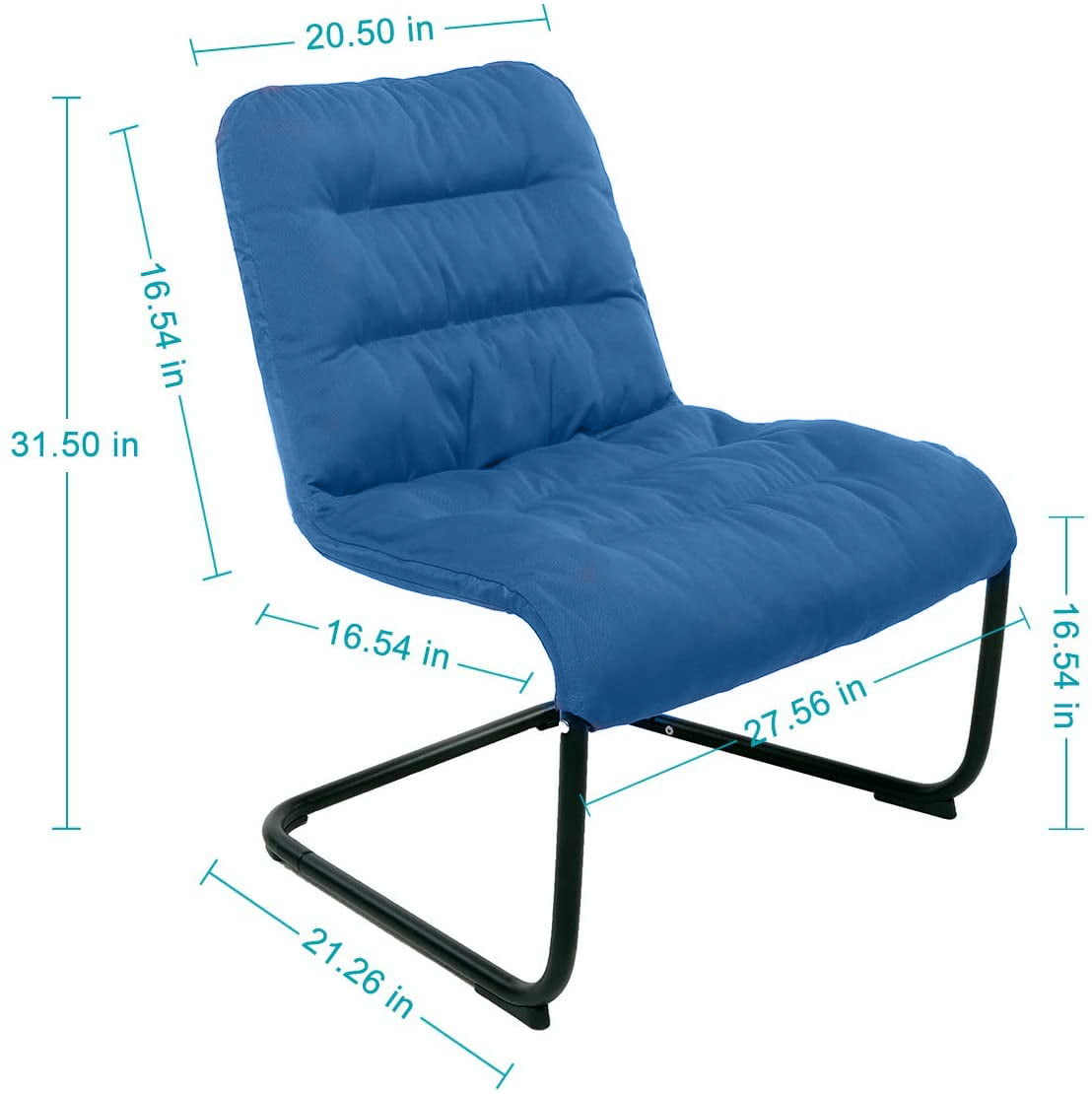Zenree (#IC522S1-07) Comfy Bedroom Chairs/Morden Dorm Chair, Soft Cushion,  Blue