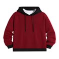 thumbnail image 1 of PENGXIANG Sweat à Capuche à Cordon pour Hommes avec Couleur Contrastée et Manches Longues, 1 of 7
