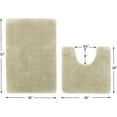 thumbnail image 3 of Yafa Home Fashion 2 Piece Solid Microfiber Soft Bathroom Rug Set, Non-Slip TPR Backing, 3 of 6