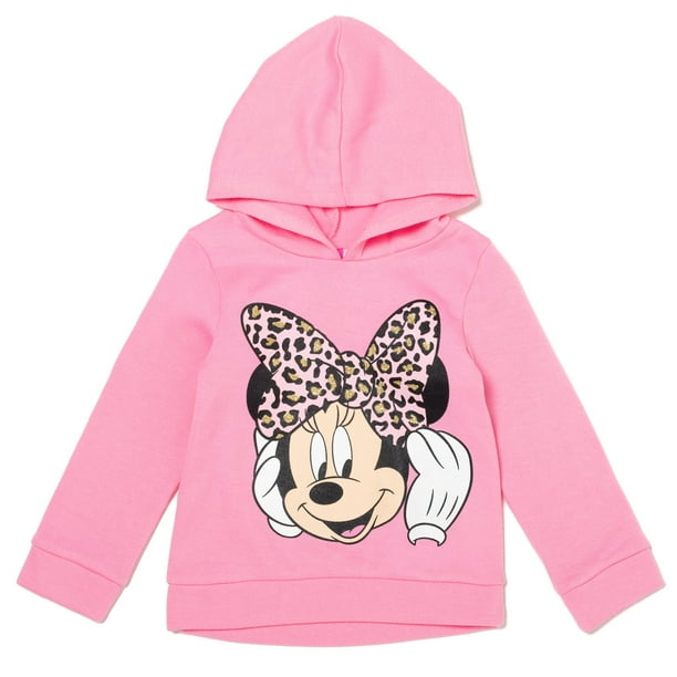 Disney Minnie Mouse Toddler Girls Fleece Pullover Hoodie Pink 3T