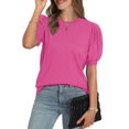 thumbnail image 3 of Jersey WIHOLL de verano de manga corta para mujer rosa intenso L, 3 of 6