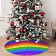 thumbnail image 5 of Sikiie Colorful Glitter Rainbow 30-48 inches {designName} Print Christmas Tree Skirt Snowman Xmas Tree Skirt with Edge Christmas Decorations for Holiday Party36", 5 of 7