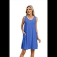 thumbnail image 2 of Vestido de Verano para Mujer, Azul Oscuro, Talla XXL, 2 of 10