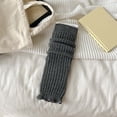 thumbnail image 3 of HNMKIU Elegant Retro Knitted Leg Warmers Featuring Sparkling Sequins and Detailed Yarn Thermal Knee High Socks Grey,One Size, 3 of 3