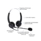 thumbnail image 2 of Auriculares para call center con micrófono flexible y conexión RJ/USB - Diadema ajustable 330° para máximo confort - Sonido claro y ligero (200g) - Incluye cable y manual, 2 of 6