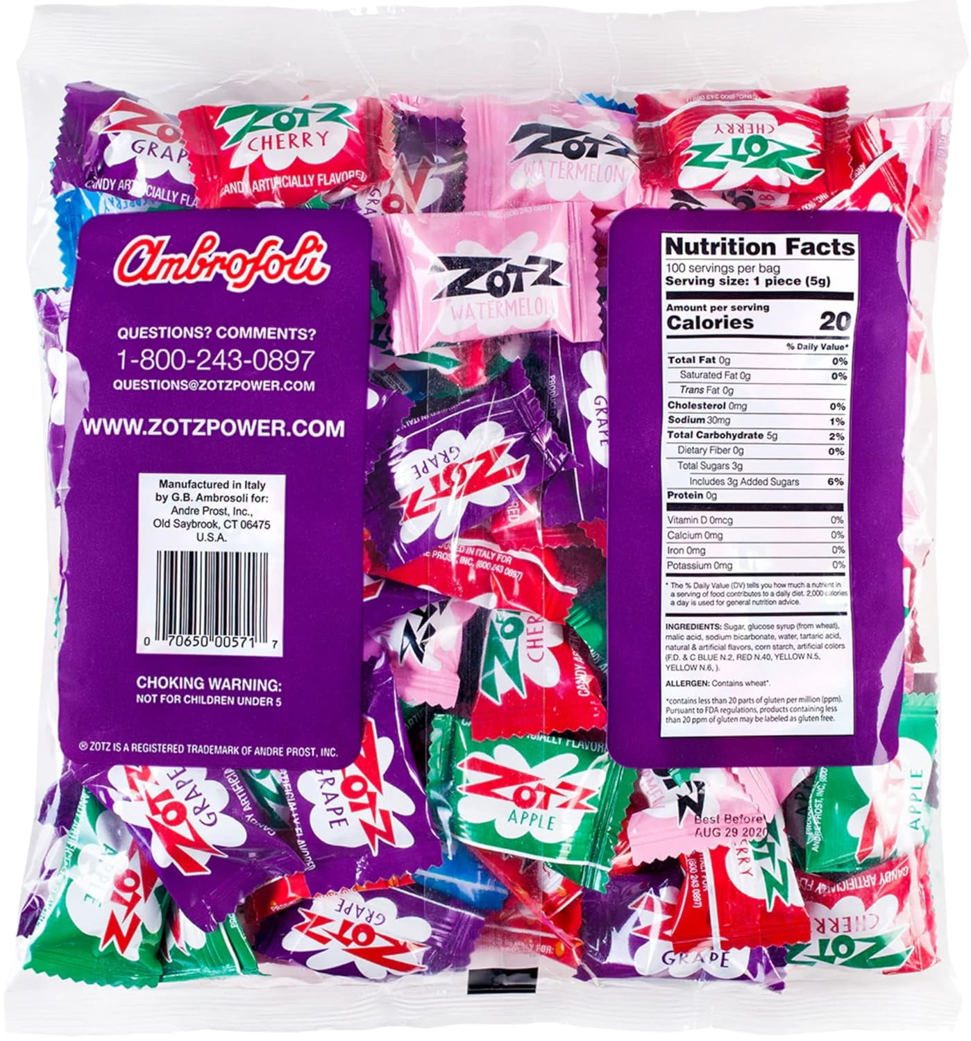 candy☆ ZOTZ Fizzy Candy, Assorted Flavors, 200 Count - Walmart.com