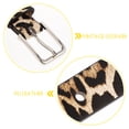 thumbnail image 2 of Cinturón de piel sintética con estampado de leopardo para mujer, color marrón claro., 2 of 8