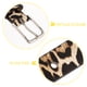 thumbnail image 5 of Cinturón de piel sintética de leopardo para mujer, cinturón de pelo de caballo Artificial, color marrón claro, 5 of 6
