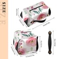 thumbnail image 2 of Watercolor Pink Flowers Tissue Box Cover Leather Square Rectangle Tissue Box Holder for Bathroom Living Room Desk Office Decor, 2 of 7