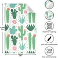 thumbnail image 4 of Kitchen Towels Green Watercolor Cactus Pattern Cleaning Towel Absorbent Hand Towels Tea Towels for Home Restaurant Dish Clean 28" x 18", 6PCS, 4 of 7