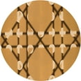 thumbnail image 1 of Ahgly Company Machine Washable Indoor Round Transitional Beer Orange Area Rugs, 7' Round, 1 of 7