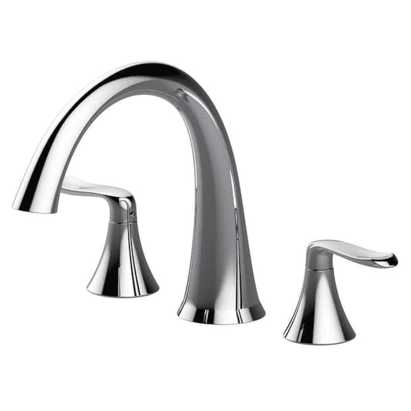 Open Box PICCOLO 2-Handle Deck Mount Roman Tub Faucet in Polished Chrome