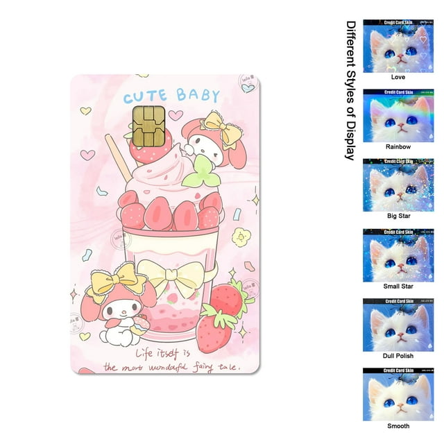 Anime Sanrio Hello Kitty Credit Card PVC Sticker Film Tape Skin Sticker Film Skin For Debit Bank Bus Card Diy Waterproof Sticker