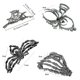 thumbnail image 3 of Pisexur Belleza Maquillaje Accesorios Tela Gótica De Calaveras De Araña Negras Mano Lindas Pinzas Para El Cabello Grandes Para Mujeres Accesorios Pinzas Para El Cabello Gótpara mujeres y hombres, 3 of 3