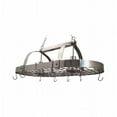 thumbnail image 1 of All The Rages PR1000-BSN Elegant Designs 2 Light Kitchen Pot Rack with Downlights, Brushed Nickel, 1 of 3