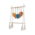 thumbnail image 4 of Estante colgante de pared de macramé, soporte de exhibición bohemio, estante de madera con cuerda tejida para colgar en la pared, estantes, 4 of 9