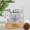 thumbnail image 4 of Sympathy Gifts for Loss of Loved One in Memory of Love One Acrylic Desk Sign Decoration Memorial Bereavement Desk Plaque Keepsake Home Desk Decor 4x4 Inch, 4 of 6