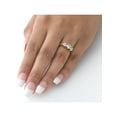 thumbnail image 3 of Bague de Fiançailles Ronde Solitaire en Diamant 3 Pierres 1ct Or Jaune 14K, 3 of 3