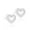 Clear, variant on Blomdahl | Nickel Free | Medical Plastic 10mm Brilliance Heart Hollow Stud Earrings | Best Choice For Sensitive Ears