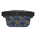 thumbnail image 3 of Fotbe Funny Steam Train Cangurera Cuadrada con Estampado de Doble Capa, Bolsa de Cintura Ajustable Mini para Hombres y Mujeres, 3 of 9