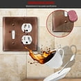 thumbnail image 4 of ENERLITES Combination Toggle Switch / Duplex Receptacle Metal Wall Plate, Stainless Steel Outlet Cover, Size 2-Gang, Antique Copper, 4 of 5